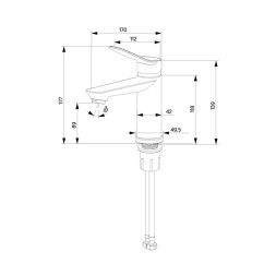 Смеситель для раковины 35к Milardo ENJSB00M01 &amp;quot;Enjoy&amp;quot; литой, п/гайку ХРОМ - ENJSB00M01 