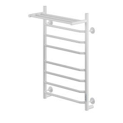 Полотенцесушитель MIXLINE MIRA  80х50 (таймер, 403Вт, 7 перекладин + ПОЛКА) электрический БЕЛЫЙ - ML-556419 