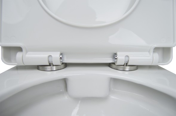 Унитаз-компакт Azario Fretta new 370х615х790 напольный, безободковый в комплекте с бачком и сиденьем дюропласт, микролифт (AZ-1223)