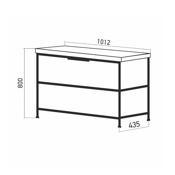 Тумба д/ванной &amp;quot;БРУКЛИН-100&amp;quot; Дуб Бунратти под раковину Фостер 100 (Kirovit) ЛОФТ (ЛДСП) - 543587 