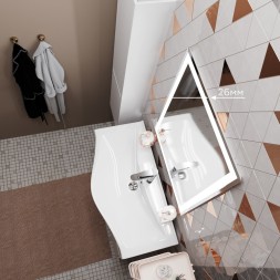 Зеркало MIXLINE &amp;quot;Минио-2&amp;quot; 600*800 (ШВ) сенсорный выключатель, светодиодная подсветка + подогрев - MLZ.Mi.6-8.1.2.3 