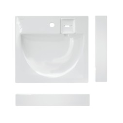 Раковина над стиральной машиной "Galaxy 60" 60*55 ш*г (кроншт, керам.мыльница ) (Sanita Luxe) - WB.WM/Galaxy/60-C/WHT.G/S1