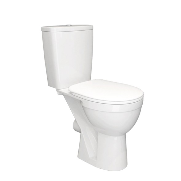 Унитаз-компакт &amp;quot;Ресса&amp;quot; белый (гориз, нижн, сид.полип, 2-х кноп.арм) (Rosa) - 4610119208110 