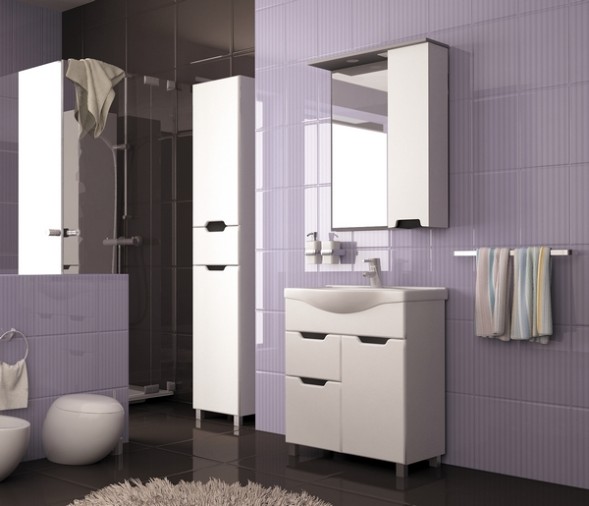 Зеркальный шкаф &amp;quot;ПРОМЕТЕЙ&amp;quot; левый с подсветкой(ПВХ) - 537972 