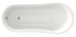 Ванна акриловая AZARIO CARDIFF 1700x760x800 свободностоящая, в комплекте с сифоном и металлическими ножками (CAR17076)