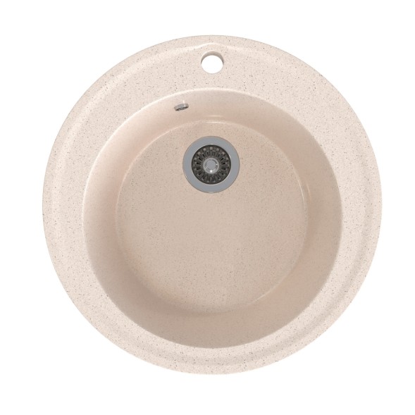 Мойкa ML-GMS01 СТАНДАРТ круглая, бежевый (328), 470мм (глуб. чаши 180) - 00-00002351 