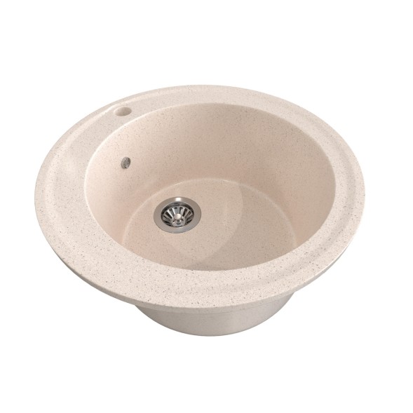 Мойкa ML-GMS01 СТАНДАРТ круглая, бежевый (328), 470мм (глуб. чаши 180) - 00-00002351 