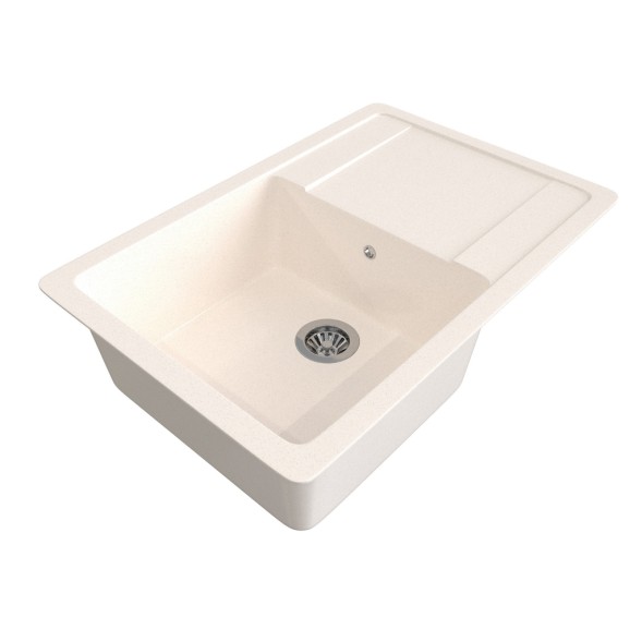 Мойка ML-GMS15 СТАНДАРТ с крылом, белый (331), 640*505*185мм - 00-00002366 