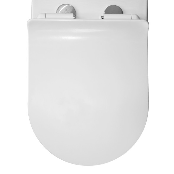 Унитаз-компакт Azario FRENTO 340x650х770 безободковый, в комплекте с бачком и сиденьем микролифт (AZ-2311)