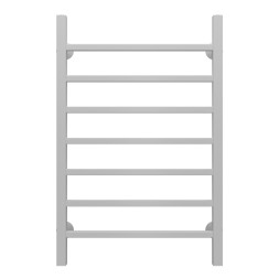 Полотенцесушитель водяной AZARIO ANCONA 500/800 квадрат, 7 секций, нижнее/диагональное подключение, 1/2", белый (AZ83914W)
