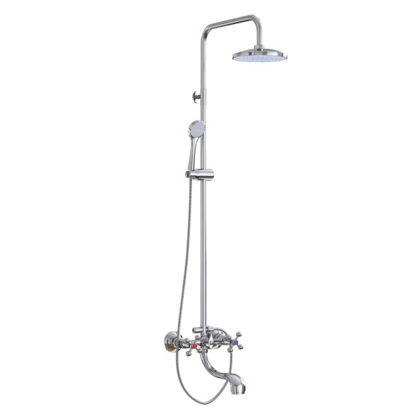 Душевая система 1/2 кер ML2419 излив лейка 1 позиция +лейка &amp;quot;Тропический душ&amp;quot; ХРОМ - ML2419 