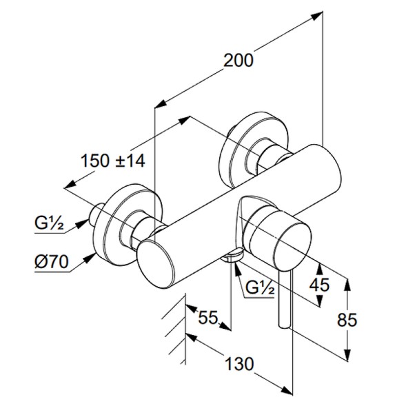Смеситель для душа KLUDI BOZZ черный матовый (388313976)