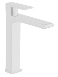 Смеситель для раковины - чаши Azario DELANO высокий, белый матовый (AZ-158445526)