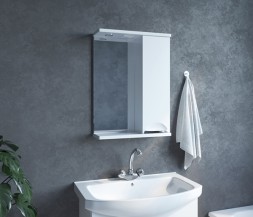 Зеркальный шкаф &amp;quot;ЭТЬЕН-50&amp;quot; правый с подсветкой (ПВХ) - 542403 