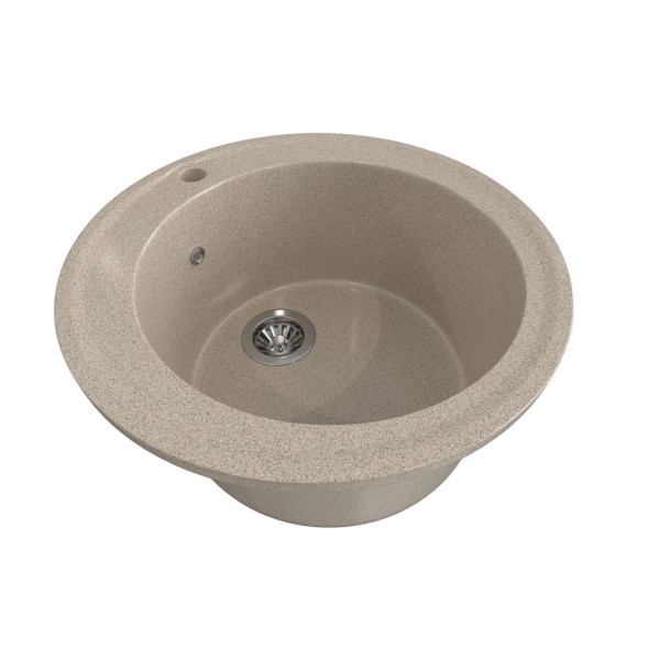 Мойкa ML-GMS01 СТАНДАРТ круглая, песочный (302), 470мм (глуб. чаши 180) - 00-00002699 