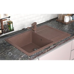 Мойка ML-GMS15 СТАНДАРТ с крылом, терракот (307), 640*505*185мм - 00-00002371 