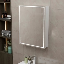 Зеркальный шкаф "ВЕКТОР" 600*800 (ШВ) универсальный, бесконтактный сенсор, светодиодная подсветка - 554817