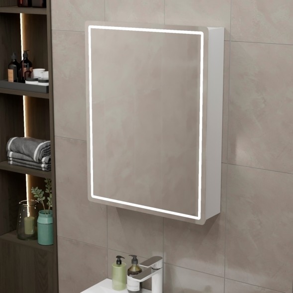 Зеркальный шкаф &amp;quot;ВЕКТОР&amp;quot; 600*800 (ШВ) универсальный, бесконтактный сенсор, светодиодная подсветка - 554817 