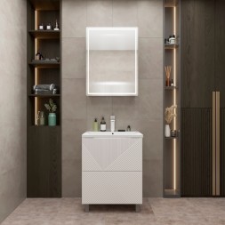 Зеркальный шкаф "ВЕКТОР" 600*800 (ШВ) универсальный, бесконтактный сенсор, светодиодная подсветка - 554817