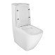 Унитаз-компакт Azario MIRADA S 385х620х920 напольный, безободковый в комплекте с бачком и сиденьем микролифт, белый (AZ-1288A)