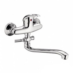 Смеситель для ванны и раковины 40к L2102-В Ledeme б/отв L-нос, силумин - L2102-B