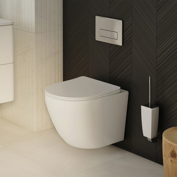 Унитаз подвесной безободковый IDDIS BLARNSEi25 &amp;quot;Blanko&amp;quot; сиденье дюропласт, микролифт - BLARNSEi25 