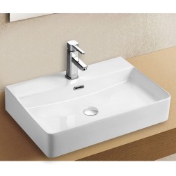 Раковина накладная Azario 600х420х120 прямоугольная, белый (AZ-2173)