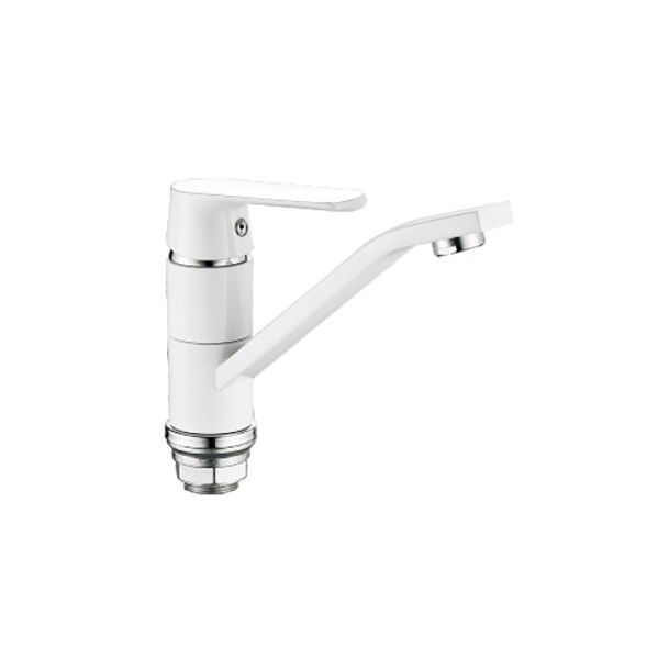 Смеситель для кухни 35к HB45804-2 HAIBA б/отв п/гайку БЕЛЫЙ/ХРОМ - HB45804-2 