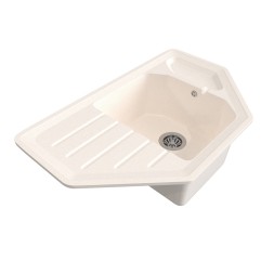 Мойка ML-GMS17 СТАНДАРТ угловая с крылом, белый (331), 780*485*190мм - 00-00002373 