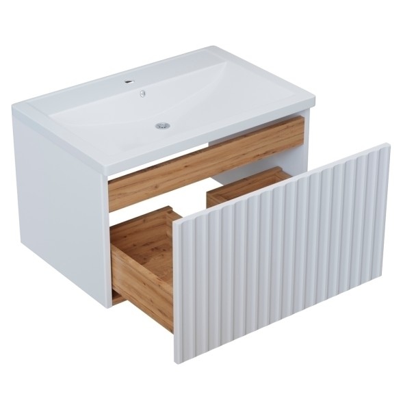 Тумба д/ванной &amp;quot;ВЕКТОР-60&amp;quot; подвесная &amp;quot;push-to-open&amp;quot; под раковину Марго-60 (MIXLINE) (ПВХ) - 554821 