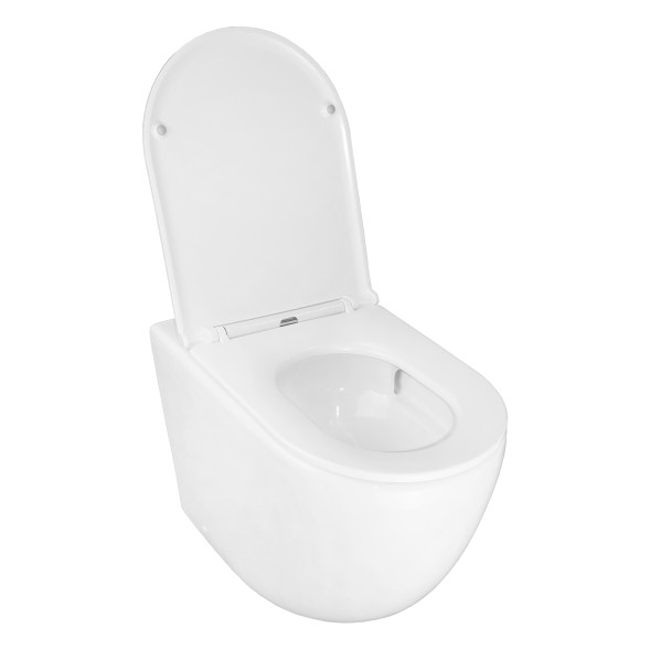 Унитаз приставной Azario Grado 365х570х410 безободковый, смыв &amp;quot;Торнадо&amp;quot;, в комплекте с быстросъемным сидением микролифт (AZ-2141D-UQ1)