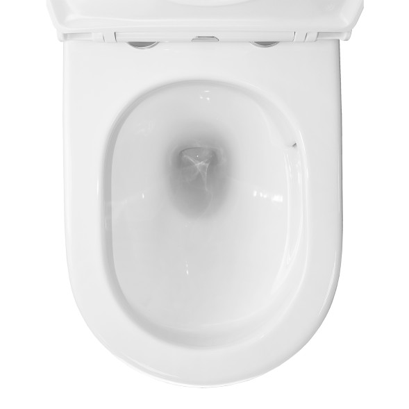 Унитаз приставной Azario Grado 365х570х410 безободковый, смыв &amp;quot;Торнадо&amp;quot;, в комплекте с быстросъемным сидением микролифт (AZ-2141D-UQ1)