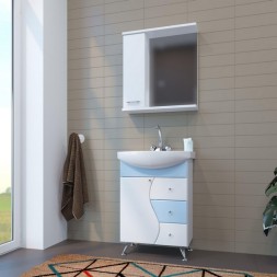 Зеркальный шкаф &amp;quot;Росток 65&amp;quot; левый без подсветки ПВХ) - 537420 