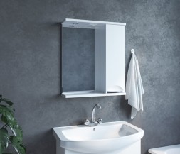 Зеркальный шкаф &amp;quot;ЭТЬЕН-60&amp;quot; правый с подсветкой  (ПВХ) - 542408 