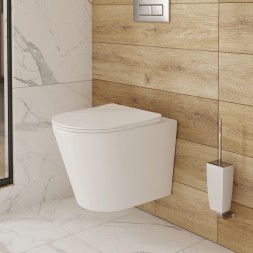 Унитаз подвесной безободковый IDDIS CALRNSEi25 "Calipso" сиденье дюропласт, микролифт - CALRNSEi25