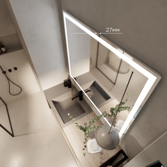 Зеркало MIXLINE &amp;quot;Ливия&amp;quot; 1000*800 (ШВ) сенсорный выключатель, светодиодная подсветка - ФР-00001225 