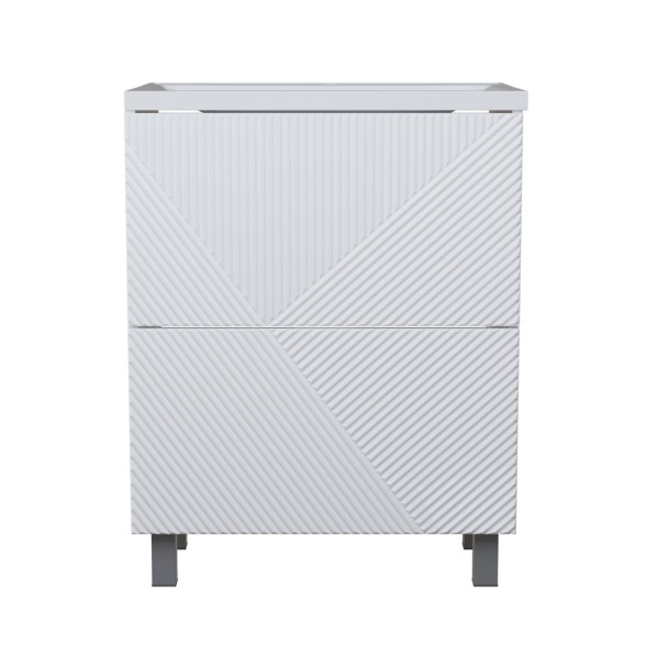 Тумба д/ванной &amp;quot;ВЕКТОР-65&amp;quot; &amp;quot;push-to-open&amp;quot; под раковину Нелли-65 (MIXLINE) (ПВХ) - 554823 