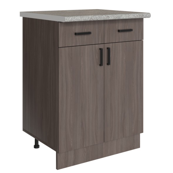 Стол разделочный 60 шимо/ясень темный (2 ящика) - 536400 