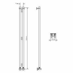 Полотенцесушитель MIXLINE STAR 1 150/7,5 (1/2&amp;quot; ВР,вентиль угловой 3/4&amp;#039;&amp;#039;х1/2&amp;#039;&amp;#039; вн/нар) - ML-556254 