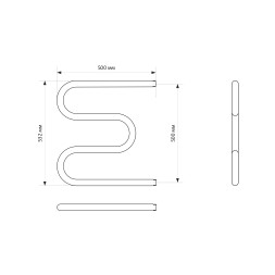 Полотенцесушитель MIXLINE SIMPLE M 50х50 1&amp;#039;&amp;#039; - ML-556297 