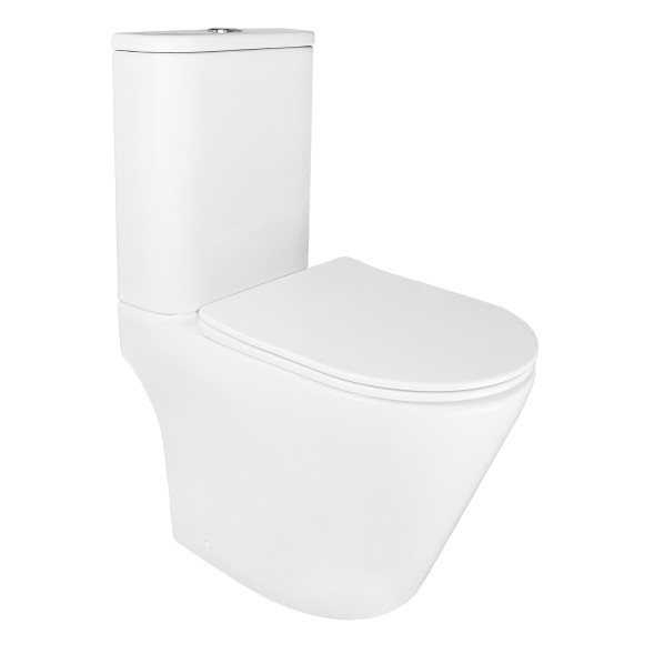 Унитаз-компакт Azario Berton 385х615х805 напольный, безободковый, слив &amp;quot;Торнадо&amp;quot;, с быстросъемным сиденьем микролифт (AZ-6093)