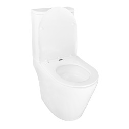 Унитаз-компакт Azario Berton 385х615х805 напольный, безободковый, слив "Торнадо", с быстросъемным сиденьем микролифт (AZ-6093)