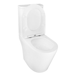 Унитаз-компакт Azario Berton 385х615х805 напольный, безободковый, слив "Торнадо", с быстросъемным сиденьем микролифт (AZ-6093)