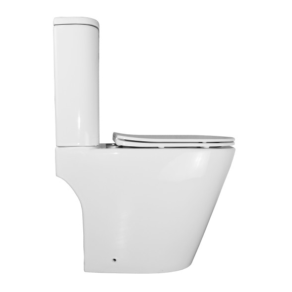 Унитаз-компакт Azario Berton 385х615х805 напольный, безободковый, слив &amp;quot;Торнадо&amp;quot;, с быстросъемным сиденьем микролифт (AZ-6093)