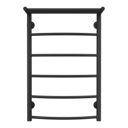 Полотенцесушитель водяной AZARIO VERONA 500/800 с полкой, 5 секций, нижнее/диагональное подключение, 1/2", графит (AZ83864PG)