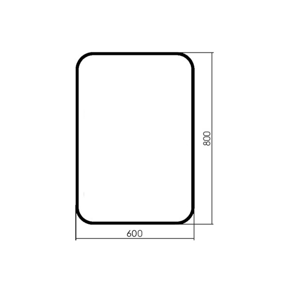 Зеркало MIXLINE &amp;quot;Мальта-лофт&amp;quot; 600*800 (ШВ) пластиковая рама черная - ФР-00002427 