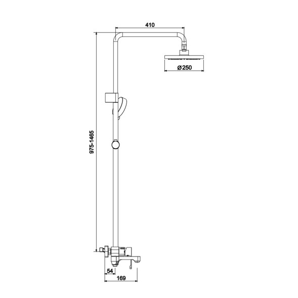 Душевая система 35к G2402 GAPPO лейка &amp;quot;Тропический душ&amp;quot; ХРОМ - G2402 