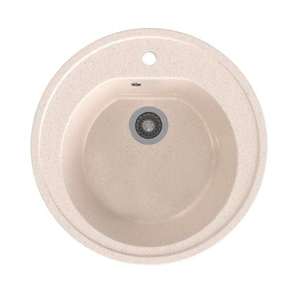 Мойкa ML-GMS02 СТАНДАРТ круглая, бежевый (328), 505мм (глуб. чаши 180) - 00-00002357 
