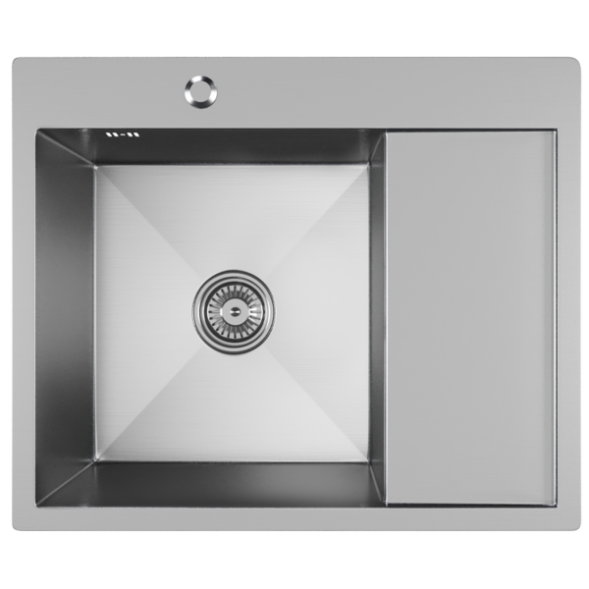Мойка настол.монтаж 60х50 (3,0) лев. вып 3 1/2  MIXLINE PRO 20см с сифоном (сатин) - 551875 