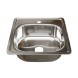 Мойка врез 48х48 (0,6) вып 3 1/2 MIXLINE 16см с сифоном - 528187 